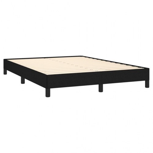 Kontinentalseng med madras 140×200 cm - stof, sort