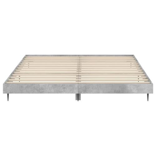 Sengestel 120x200 cm konstrueret træ betongrå