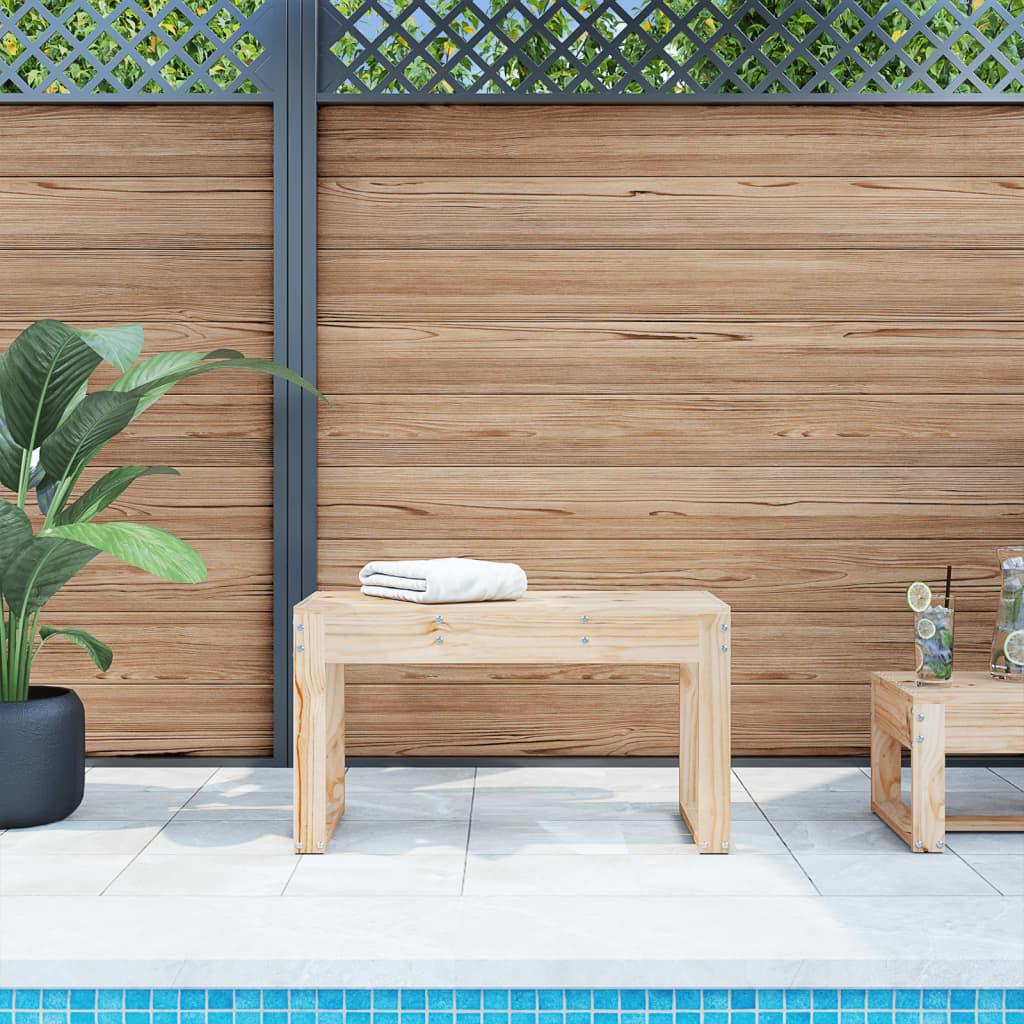 Havebænk 80x38x45 cm massivt fyrretræ