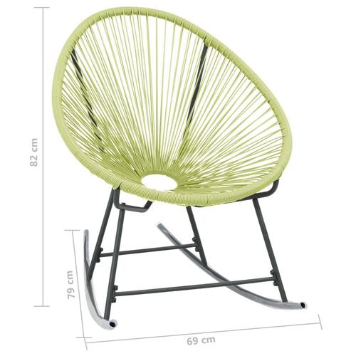 Udendørs Acapulco-stol polyrattan grøn