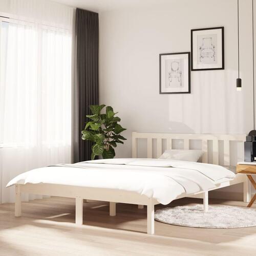 Sengeramme 120x190 cm Small Double massivt træ hvid