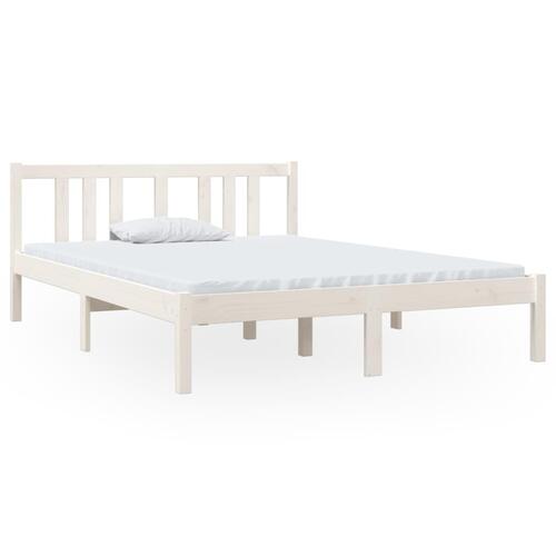 Sengeramme 120x190 cm Small Double massivt træ hvid