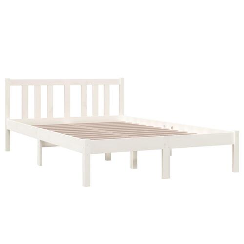 Sengeramme 120x190 cm Small Double massivt træ hvid