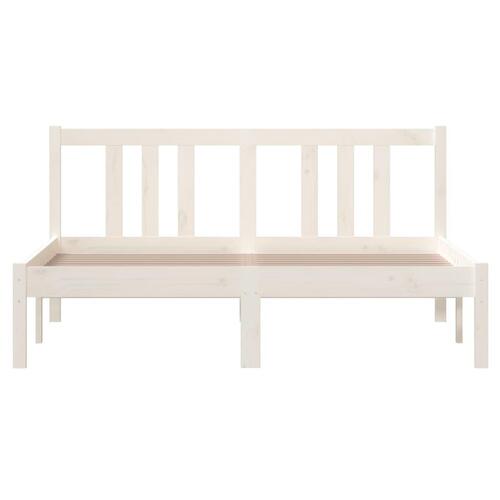 Sengeramme 120x190 cm Small Double massivt træ hvid