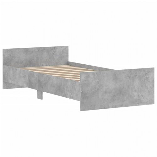 Sengeramme 90×190 cm i konstrueret træ - betongrå
