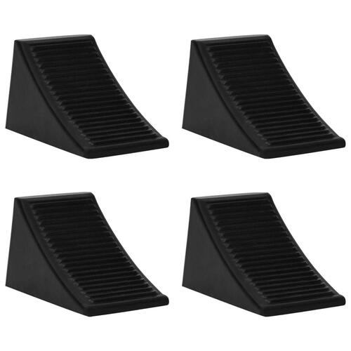 Stopklods til parkering 4 stk. 16x9x9 cm gummi