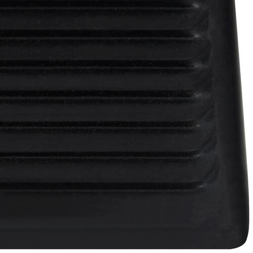 Stopklods til parkering 4 stk. 16x9x9 cm gummi