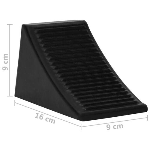 Stopklods til parkering 4 stk. 16x9x9 cm gummi