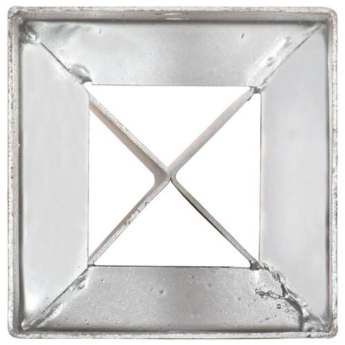 Jordpløkker 2 stk. 12 x 12 x 89 cm galvaniseret stål sølvfarvet
