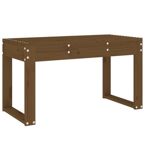 Havebænk 80x38x45 cm massivt fyrretræ gyldenbrun