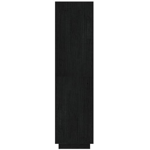 Bogreol/rumdeler 40x35x135 cm massivt fyrretræ sort