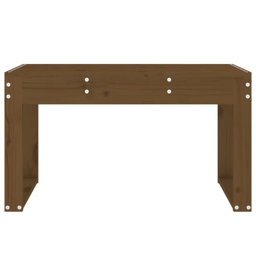 Havebænk 80x38x45 cm massivt fyrretræ gyldenbrun
