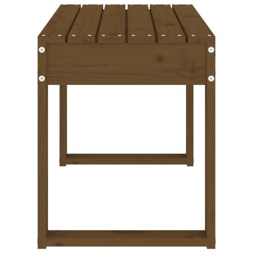 Havebænk 80x38x45 cm massivt fyrretræ gyldenbrun