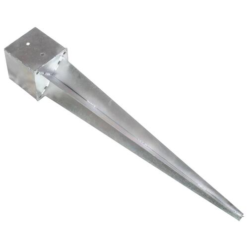 Jordpløkker 2 stk. 14 x 14 x 91 cm galvaniseret stål sølvfarvet