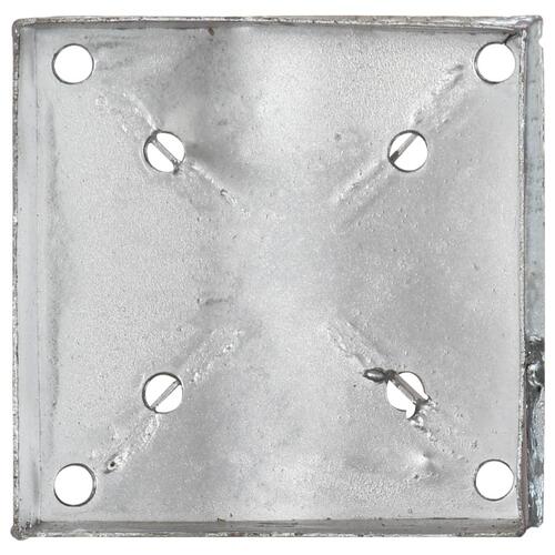 Jordpløkker 2 stk. 14 x 14 x 91 cm galvaniseret stål sølvfarvet