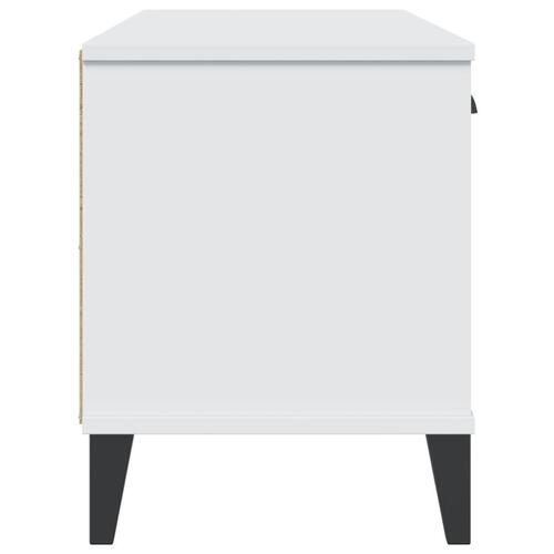 Skobænk VIKEN 106x35x45 cm konstrueret træ hvid