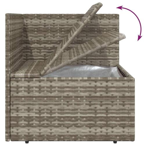 Loungesæt til haven 10 dele med hynder polyrattan grå