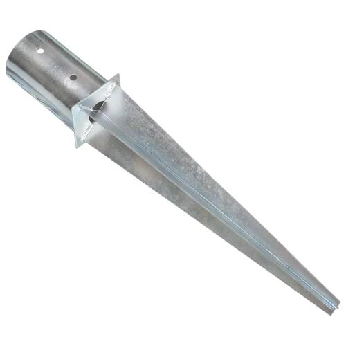 Jordpløkker 6 stk. 8 x 61 cm galvaniseret stål sølvfarvet