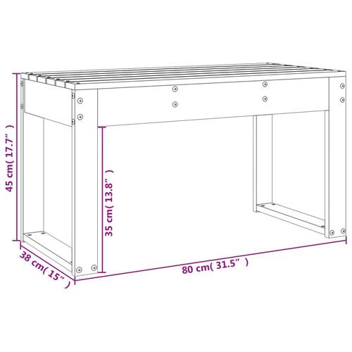 Havebænk 80x38x45 cm massivt douglasgran