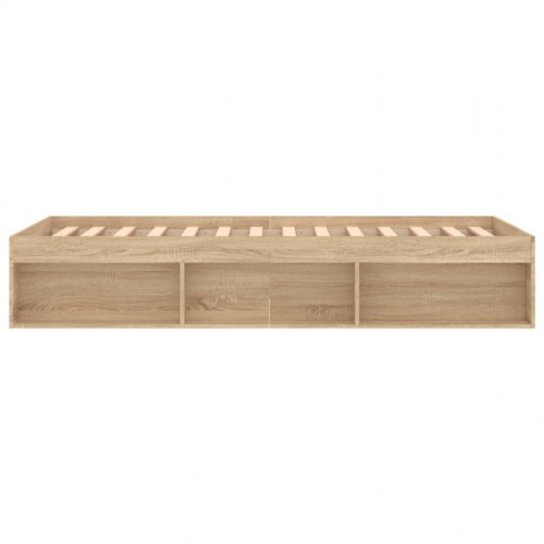 Sengeramme med opbevaring 90x200 cm - sonoma-eg