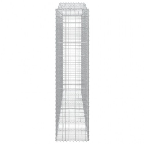 Buede gabionkurve - 7 stk. 400×50×200/220 cm i galvaniseret jern