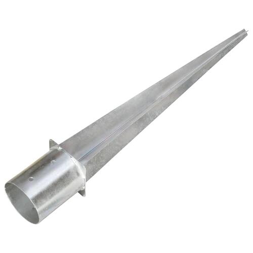 Jordpløkker 2 stk. 12 x 91 cm galvaniseret stål sølvfarvet