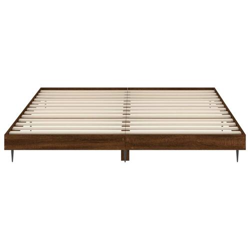 Sengeramme 120x200 cm uden madras konstrueret træ brunt eg