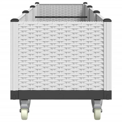 Plantekasse med hjul 240x50x54 cm PP hvid