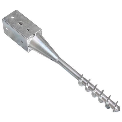 Jordpløkker 2 stk. 7 x 7 x 56 cm galvaniseret stål sølvfarvet