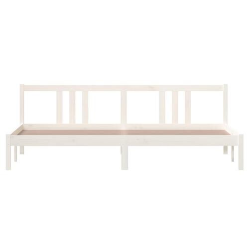 Sengeramme 200x200 cm massivt træ hvid