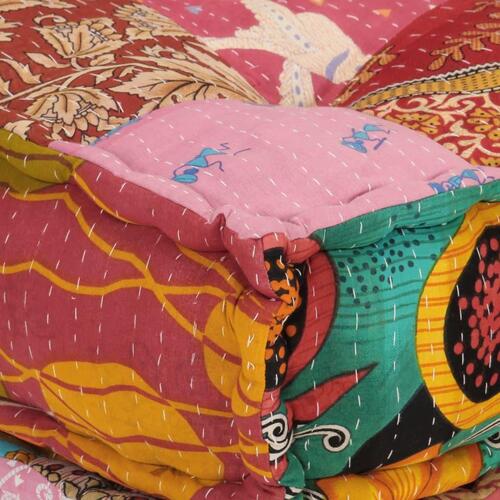 Modulsofa med pude stof patchwork