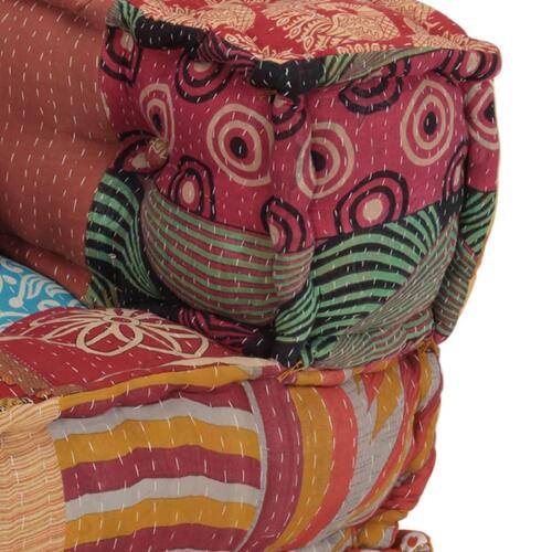 Modulsofa med pude stof patchwork