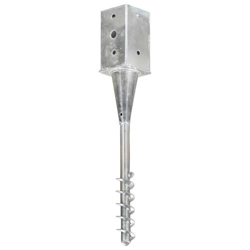 Jordpløkker 6 stk. 8 x 8 x 57 cm galvaniseret stål sølvfarvet