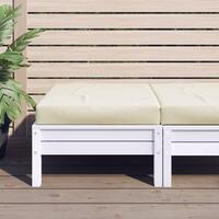 Pallehynde 60x60x8 cm oxfordstof cremefarvet