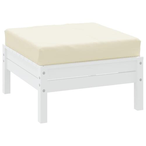 Pallehynde 60x60x8 cm oxfordstof cremefarvet