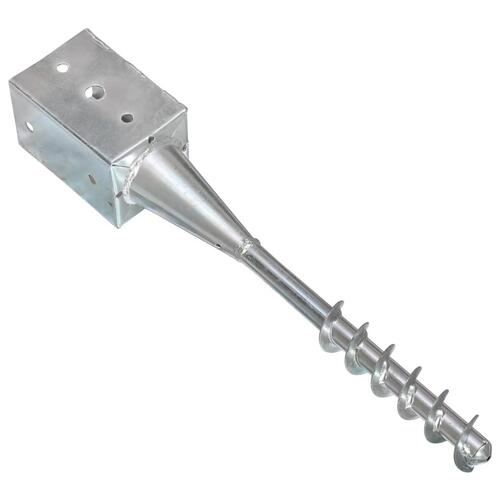 Jordpløkker 2 stk. 9 x 9 x 56 cm galvaniseret stål sølvfarvet