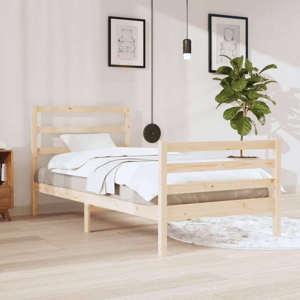 Sengeramme 90x200 cm massivt fyrretræ