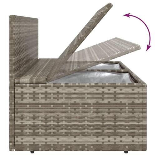 Midtermoduler til havesofa 8 stk. 57x57x56 cm polyrattan grå