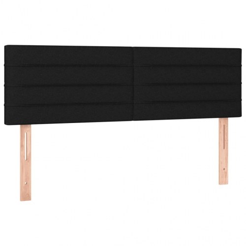 Kontinentalseng med madras 140×200 cm - stof, sort