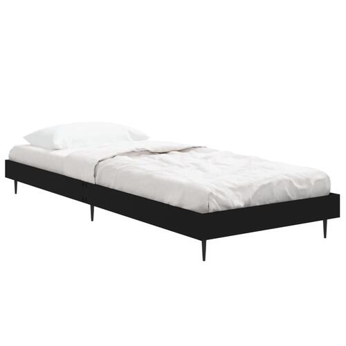 Sengeramme 75x190 cm konstrueret træ sort