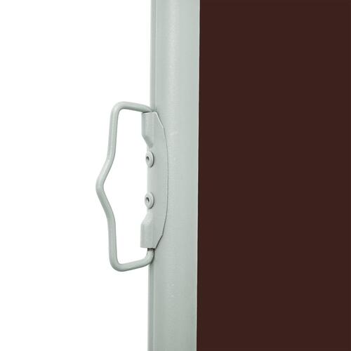 Sammenrullelig sidemarkise til terrassen 600x160 cm brun