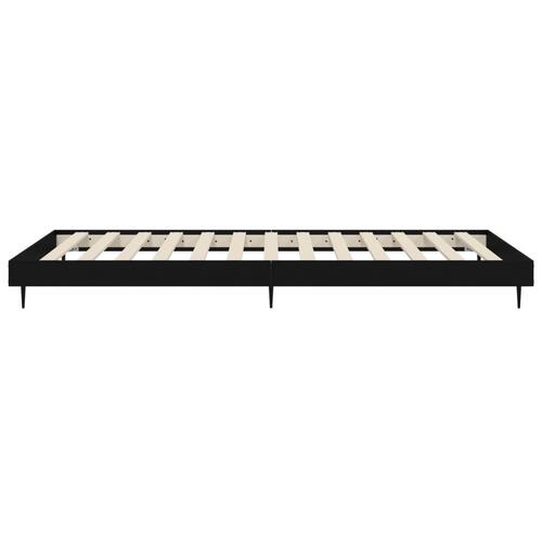 Sengeramme 75x190 cm konstrueret træ sort