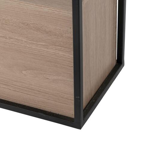 Konsol Sort Natur Jern Træ MDF 122,5 x 22,5 x 75 cm