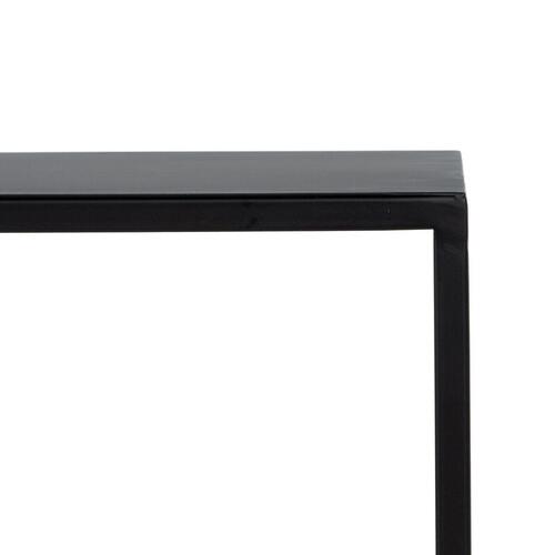 Konsol Sort Natur Jern Træ MDF 122,5 x 22,5 x 75 cm