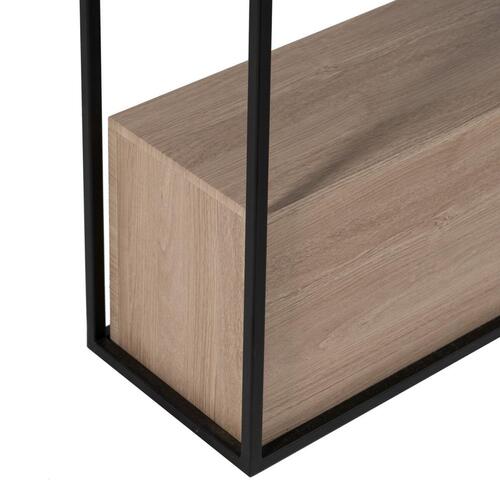 Konsol Sort Natur Jern Træ MDF 122,5 x 22,5 x 75 cm