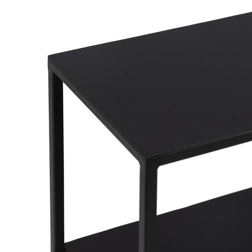 Konsol Sort Natur Jern Træ MDF 122,5 x 22,5 x 75 cm
