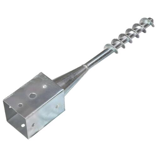Jordpløkker 6 stk. 9 x 9 x 56 cm galvaniseret stål sølvfarvet