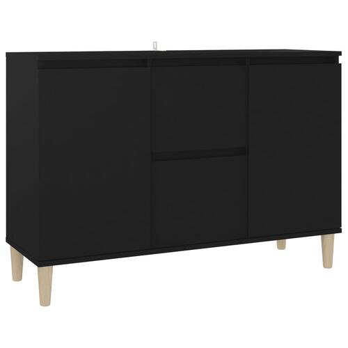 Skænk 101x35x70 cm konstrueret træ sort