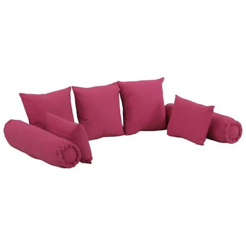 Pyntepudesæt 7 dele stof pink