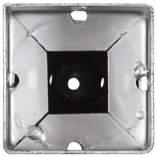 Jordpløkker 6 stk. 10 x 10 x 57 cm galvaniseret stål sølvfarvet